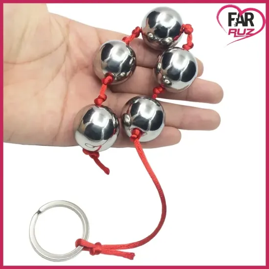 Pompoarizm 5 Top Metal Görünümlü Anal ve Vajina Topu Pompoarizm 5 Top Metal Görünümlü Anal ve Vajina Topu