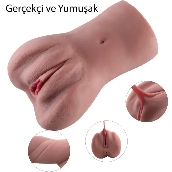 Lena Çift Girişli Anal ve Vajinal Mastürbatör Lena Çift Girişli Anal ve Vajinal Mastürbatör