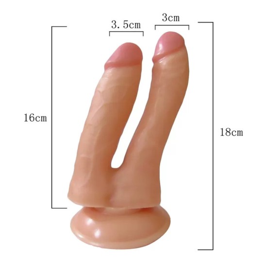 Farruz Xese Vantuzlu Çift Başlı Yapay Penis Farruz Xese Vantuzlu Çift Başlı Yapay Penis