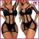 Seksi Hollow Out Geniş File Mini Elbise Seksi Hollow Out Geniş File Mini Elbise