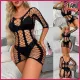 Seksi Hollow Out Geniş File Mini Elbise Seksi Hollow Out Geniş File Mini Elbise