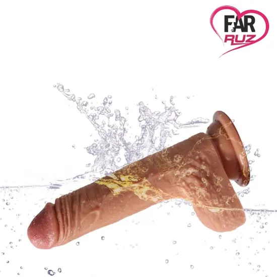 Shequ Crowley 18 Cm Çift Katmanlı Platinum Dildo