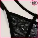 Siyah Dantel & İnci Süslemeli G-String Siyah Dantel & İnci Süslemeli G-String