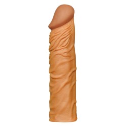 Farruz Nature Extender 5 cm Dolgulu Premium Melez Silikon Penis Kılıfı