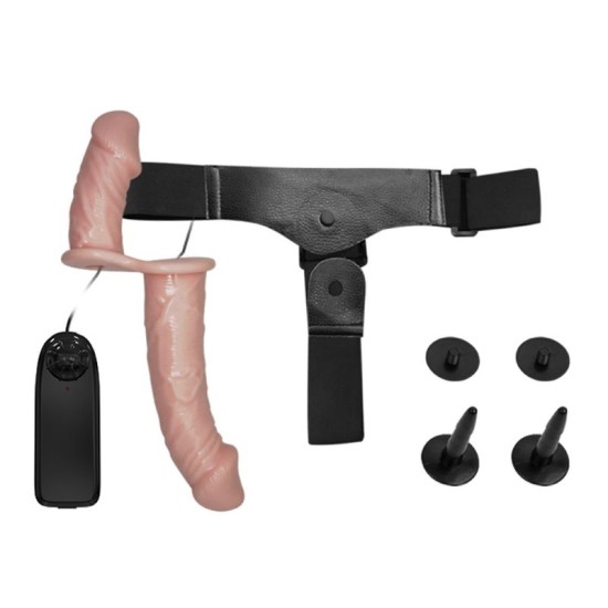 Farruz 17,5 cm Belden Bağlamalı Çift Taraflı Titreşimli Penis