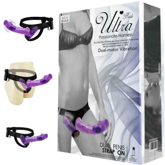 Ultra Passionate Harness Çift Başlı Çift Motorlu Vibratör Ultra Passionate Harness Çift Başlı Çift Motorlu Vibratör