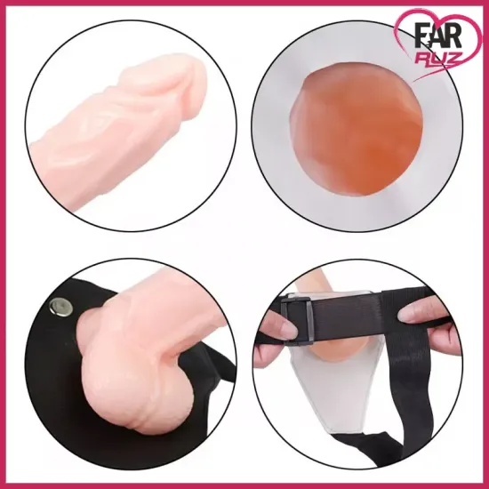Wear Penis 20 Cm İçi Boş Belden Bağlamalı Vibratör Wear Penis 20 Cm İçi Boş Belden Bağlamalı Vibratör
