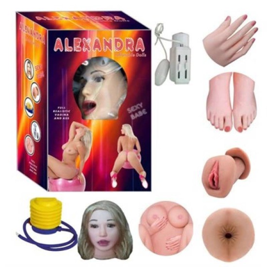 Alexandra Büyük Boy Titreşimli Realistik Şişme Manken Alexandra Büyük Boy Titreşimli Realistik Şişme Manken